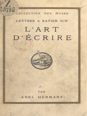 cover image of Lettres à Xavier sur l'art d'écrire